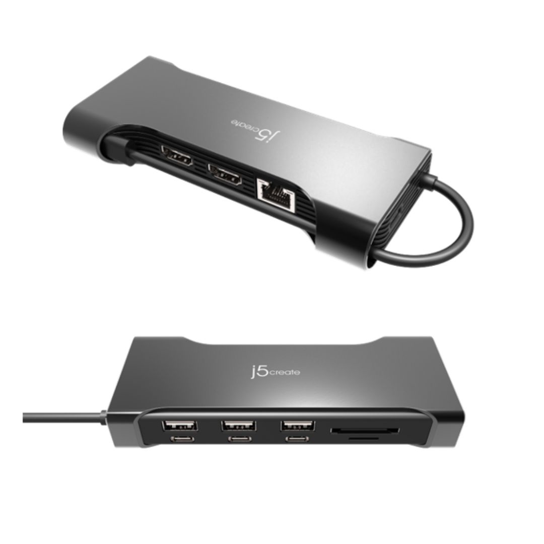j5create USB-C Hub Pro 12 in 1, Dual 4K HDMI photo 1