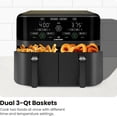 thumbnail image 3 of 6 Quart Dual Basket Air Fryer Digital Touchscreen, 3 of 5
