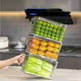 thumbnail image 5 of Nkmbld Reusable Lunch Storage Set for Kitchen Organization Stackable Food Storage Container with Lid Handle, Fresh Container with Basket, 5 of 9