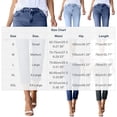 thumbnail image 3 of BRGZLK Capri Jeans for Women Trendy Distressed Hem Summer Casual Solid Color Stretchy High-Waist Slim Fit Denim Capris Pants Relaxed Fit Light Blue XXL, 3 of 5