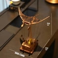 thumbnail image 2 of Handcrafted Wooden Automaton Motorized Kinetic Art Sculpture with Realistic Swimming Motion for Home Desk Decoration, 2 of 7