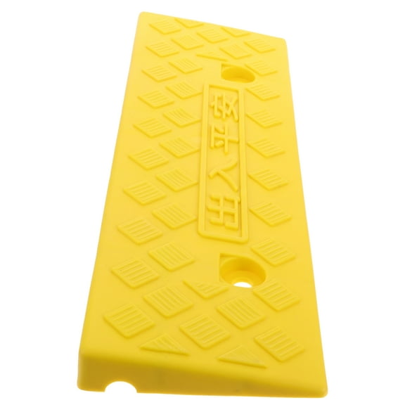 FOLOYORI Rubber Ramp for Home Slope Ramp Yellow 1Pack 18.5x5.9x1.2in