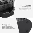 thumbnail image 6 of SHBOTO Mesh Desk Organizer Office Supplies Caddy with Pencil Holder and Storage Baskets for Desktop Accessories, 3 Compartments, Black, 6 of 14