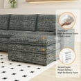 thumbnail image 4 of 108" Modular Chenille Cloud Sectional with Ottoman, Extra-Deep l-Shape Sofa for Living Room & Apartment, 4 of 7
