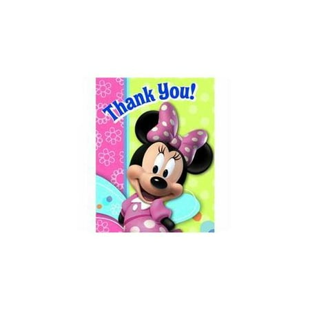 minnie mouse 'bow-tique' thank you notes w/ envelopes (8ct)