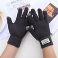 thumbnail image 1 of Gray Gloves Mittens Men Can Enable Screen Gloves Men Warm Stretch Knitted Gloves Mittens Winter Keep Warm Knitting Golves Students Outdoor Riding Hiking Mittens, 1 of 5