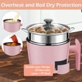 thumbnail image 2 of Electric Hot Pot Non-Stick Ramen Noodles Cooker 55oz Mini Pot with Power Adjustment(Beige), 2 of 9