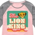 thumbnail image 3 of The Lion King - Retro Styled - Simba - Toddler & Youth Girls Raglan Graphic T-Shirt, 3 of 5