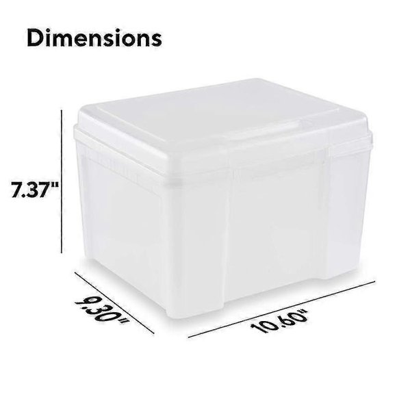Greeting Card Organizer Box With 6 Adjustable Dividers For Holiday Birthday Get Cards Photos, Cra