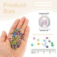 thumbnail image 2 of 1600Pcs Glass Seed Beads, 4mm 6/0 Loose Mini Beads with Hole, Bulk Craft Spacer for Jewelry Making, Pink AB, 2 of 7
