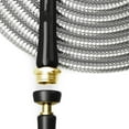 thumbnail image 4 of 125FT Metal Garden Hose - Flexible Water Hose with Solid 3/4" Brass Connectors 360 Degree Brass Jet Sprayer Nozzle - Lightweight Kink Free Strong and Durable Heavy Duty 304 Stainless Steel, 4 of 5