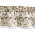 thumbnail image 4 of Ellis Curtain 52x12-Inch Cherries Ruffled Valance, Natural, 4 of 5