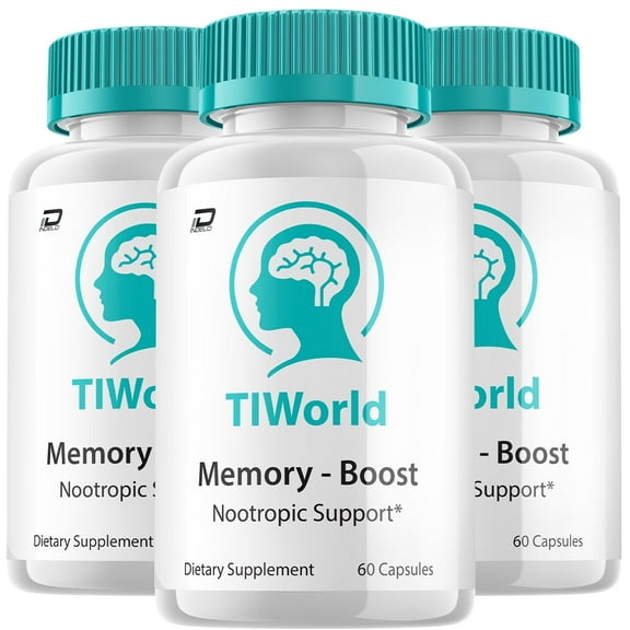 Tiworld Brain Supplement Capsules – Tiworld All Natural Memory Focus Pills, 3 Pack, 180 Capsules