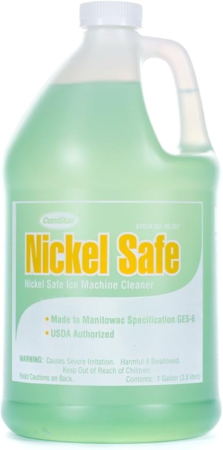 ComStar Nickel Safe, 1Gallon, Removes Mineral Scale & Lime Deposits, Meets Manitowoc Spec GES-6, Food Grade Solution, USDA Authorized (90-357)