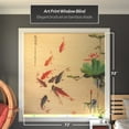 thumbnail image 3 of Red Lantern Bamboo Window Shade Blind - Koi Pond 72" W, 3 of 7