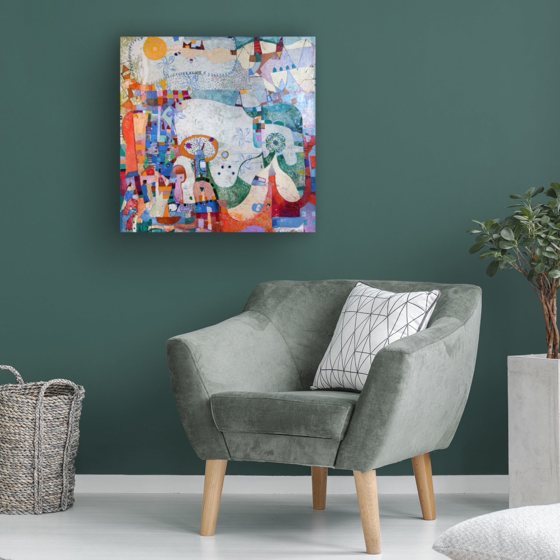Trademark Fine Art Alise Loebelsohn Distant Village Canvas Wall Art
