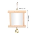 thumbnail image 5 of Bird Cage Swing Toy for Parrots Birds Mirror Wood Reliable Reflective Interactive Small Bells Toy Bird Boring Toy, 5 of 11