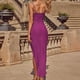 thumbnail image 5 of Moda para mujer Verano Slim Fit Sexy Color sólido Cuello en V Sin mangas Tirantes Vestido con abertura Pompotops qyievc2270, 5 of 9