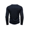 thumbnail image 6 of Aimik Men's Layered Quarter Zip Sweatshirt Ribbed Knit Contrast Collar Trim Soft Warm Smart Casual Golf Top, 6 of 6