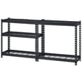 thumbnail image 4 of Muscle Rack 30"W x 12"D x 60"H 5-Tier Steel Shelving with Wire Decking; 2,500 lb. Total Capacity; Black, 4 of 12