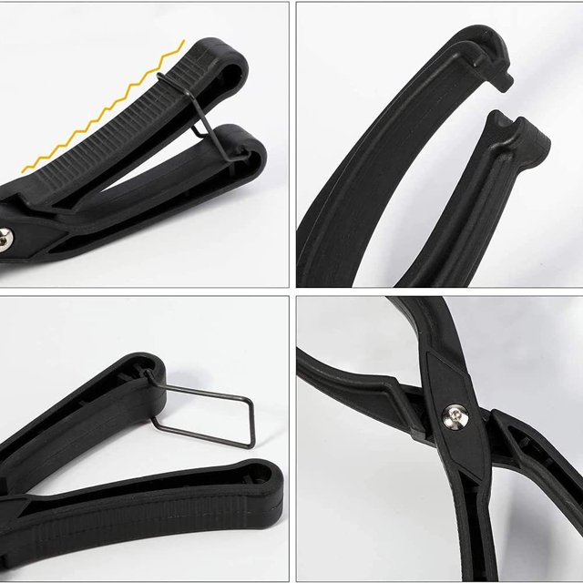 Desmontador de neumáticos de bicicleta, alicates negros para neumáticos de bicicleta, herramienta de reparación de neumáticos de bicicleta de plástico, herramienta de extracción de neumático