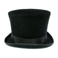 thumbnail image 2 of Victorian Wool Felt Top Hat - 7.125 - Black, 2 of 2