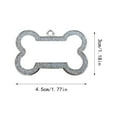 Dog Tags Stainless Steel Pet ID Tags with Glittery Bone Design, Up to 5