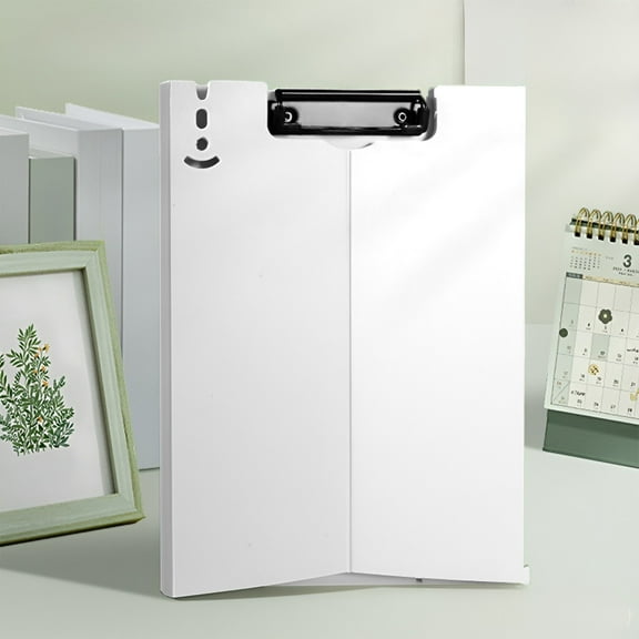 A4 Vertical Clip Board Folder for Writing and Document Storage, Multi-Function Clipboard with Sturdy Plastic Panels, Foldable Desktop Stand, Ideal for Office, School, Meetings, and Outdoor Use