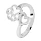 thumbnail image 1 of 1 par de exquisitos anillos con diseño de garra de perro hueca para mujeres y niñas (diámetro interior plateado de 1,8 cm), 1 of 6