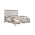 thumbnail image 2 of JINS and VICO 5-Piece Modern Wood and Velvet Queen Bedroom Set, Beige, 2 of 7