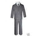 thumbnail image 3 of Baby Toddler Boy Dark Gray Grey Silver Wedding Formal Party Tuxedo Suits Sz S-20, 3 of 4