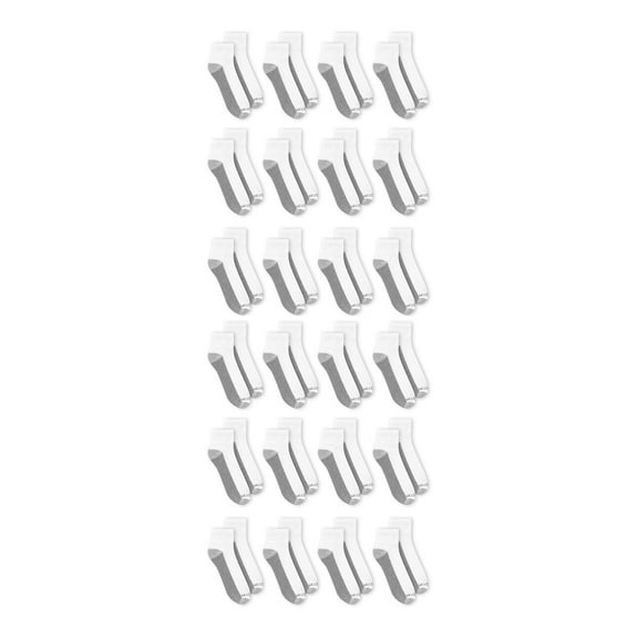 Fruit of the Loom Men's Dual Defense Cushioned Ankle Socks, 24 Pack
