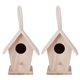 thumbnail image 1 of Casa para pájaros Delaman, 2 piezas de madera para pájaros, caja nido colgante para jardín al aire libre, patio, accesorios decorativos, accesorios de jardín., 1 of 8