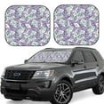 thumbnail image 2 of Picia Lavender Flowers 2 Piece Car Windshield Sun Shade Foldable | Foldable Sun Shield for Front Window Blocks UV Rays and Keeps Your Vehicle Cool-Large, 2 of 7
