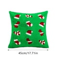 thumbnail image 4 of Funda de cojín navideña con estampado de gorro de Papá Noel Funda de cojín suave y cálida para invierno y Navidad A, 4 of 4