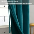 thumbnail image 4 of JIUZHEN Teal Velvet Curtains 108 inches - Soft Retro Velvet Blackout Grommet Curtains Thermal Insulated Noise Reducing Window Drapes for Party/Hotel Hall, 52W x 108L, Set of 2 Panels, 4 of 11