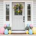 thumbnail image 6 of Eoozwa Rattan Easter Egg Wreath 10 Inch with Colorful Eggs and Butterflies for Holiday Party Door Wall Garland Decoration, 6 of 6
