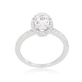 thumbnail image 4 of Oval-Cut Floating Halo Cubic Zirconia Engagement Ring Size 5, 4 of 4