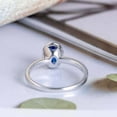 thumbnail image 6 of HeartsAndYou 1.4ct Natural Oval Blue Sapphire Ring Bezel Set Solitaire 14k SOLID White Gold, 6 of 9