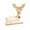A, variant on Wooden Reindeer Figurines for Christmas Decor Gold Tabletop Reindeer Statues Small Decorative Deer Figurines for Indoor Christmas Tabletop Mantle Decorations