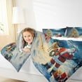 thumbnail image 4 of Manfei Teens Santa Claus Queen Comforter Set, Glitter Christmas Tree Bedding Comforter Set, Mystic Starry Sky Reversible Bedding Set, Ultra Soft Home Decor, 3pcs, 4 of 8