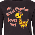 thumbnail image 4 of Inktastic My Great Grandma Loves me- cute giraffe Long Sleeve Youth T-Shirt, 4 of 5