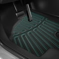 thumbnail image 4 of HUOEPU All Weather 2 Row Floor Mats and Cargo Liner Set Compatible with Nissan Rogue 2021-2023 AWD Models Black TPE Anti-Slip Car Full Set Floor Liners, 4 of 15