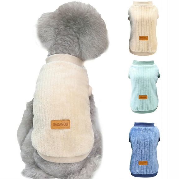 Walbest Pet Dog Sweater Warm Dog Pajamas Soft Cat Sweater Puppy Clothes Small Dogs Sweater Winter Doggie Sweatshirt