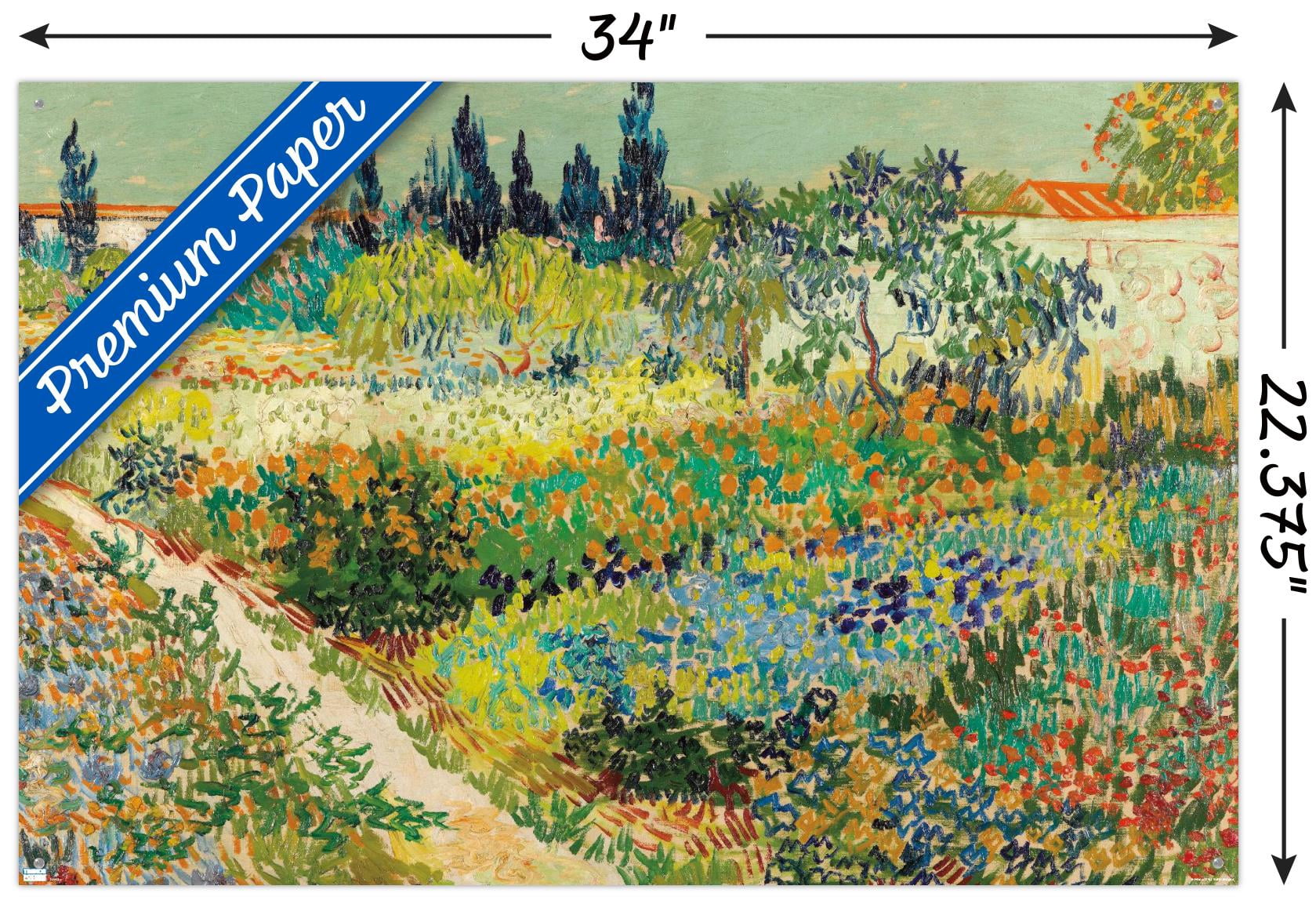 Garden at Arles by Vincent van Gogh Wall Poster with Pushpins, 22.375" x 34"
