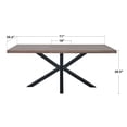 thumbnail image 2 of Bestco 71″ Extendable Pedestal Dining Table, Kitchen Table with Extension Leaf, Oak Dinner Table with Carbon Steel Crossed Legs for 8, 2 of 9