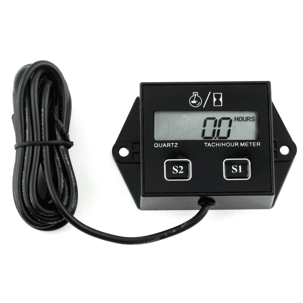Spark Inductive Chainsaw Motorcycle Car Tachometer Engine Digital Hour Meter 