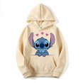 thumbnail image 3 of Disney-Sudadera con capucha para hombre y mujer, suéter de gran tamaño con dibujos animados de Stitch, ropa informal a la moda para parejas, Tops de primavera y otoño, 2024, 3 of 5