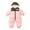 Pink, variant on Baby Girls Snowsuit Zipper Hooded Jumpsuit Romper Warm Clothes for Baby Boy Windproof Jumpsuits Baby Winter Coat 6-12 Months