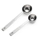 thumbnail image 1 of Juego de cucharas de café de primera calidad - 1 cucharada (15 ml) y 2 cucharadas (30 ml) de cucharada medidora - Cuchara medidora y cucharadita de acero inoxidable con mangos largos - Juego de 2 JM, 1 of 5